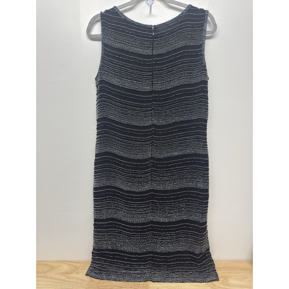 Vintage Black Tie Oleg Cassini 2 Piece Beaded Black Dress Sz 12 Jacket Sz 14 #41 - Picture 10 of 12